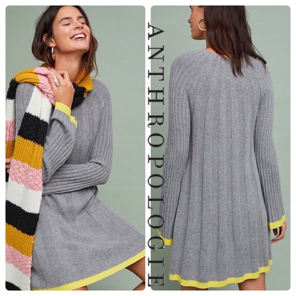 Anthropologie Gray Sweater Dress By 